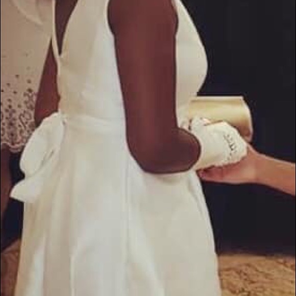 White High-Low Formal Dress - Picture 5 of 6